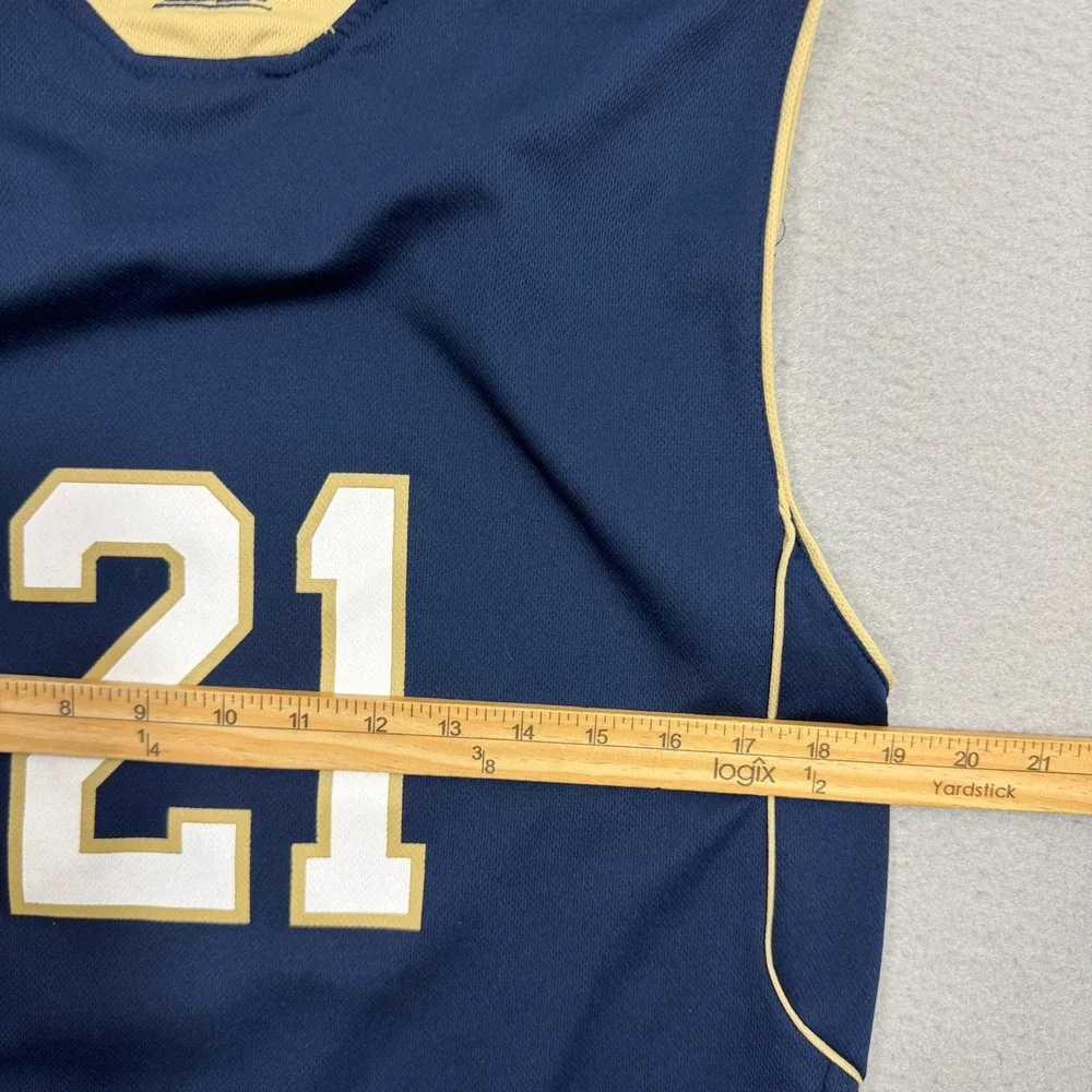 Adidas Notre Dame Fighting Irish Basketball Jersey Size Large Navy Blue NCAA y2k